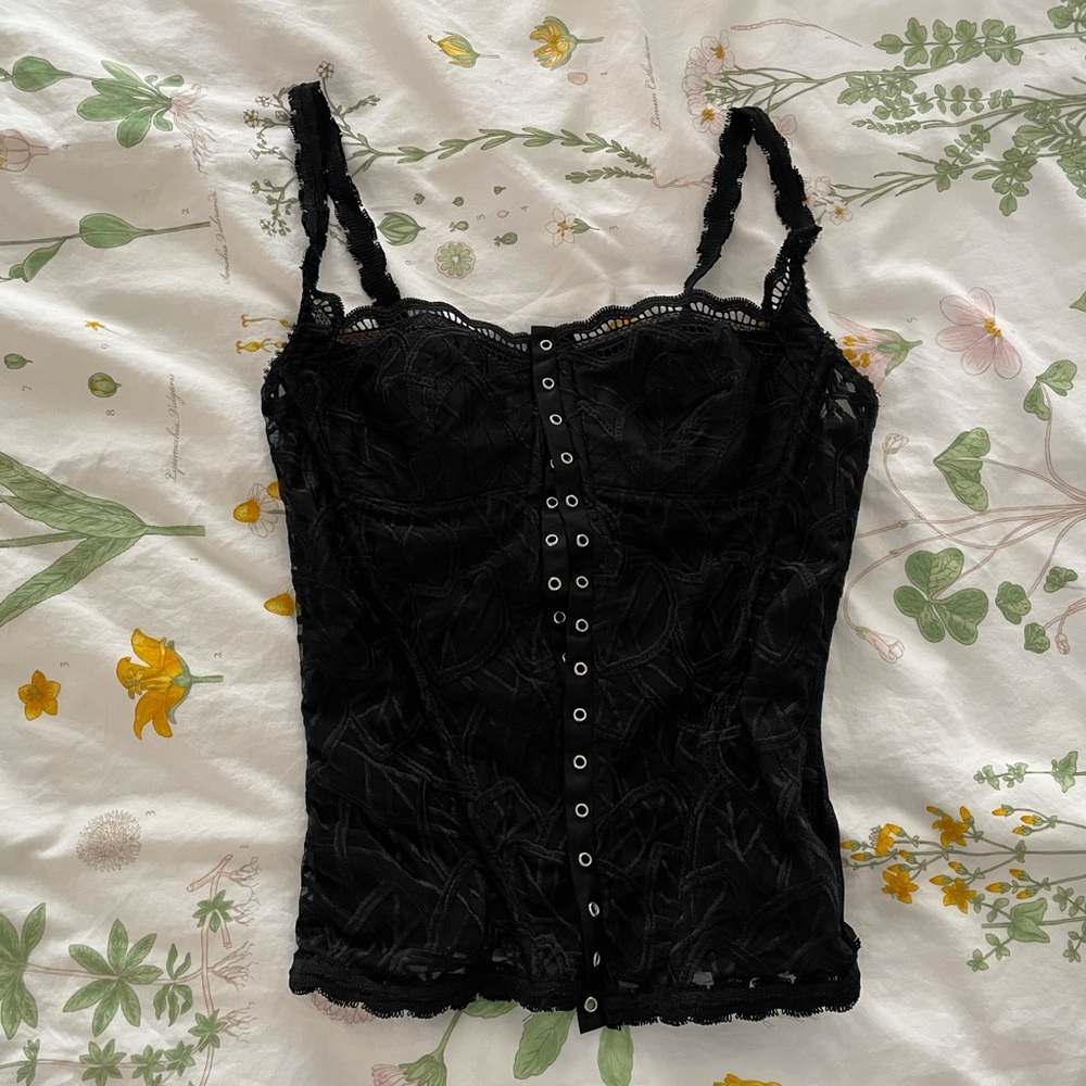 Maison Lejaby Vintage French Lingerie Corset Bustier Black